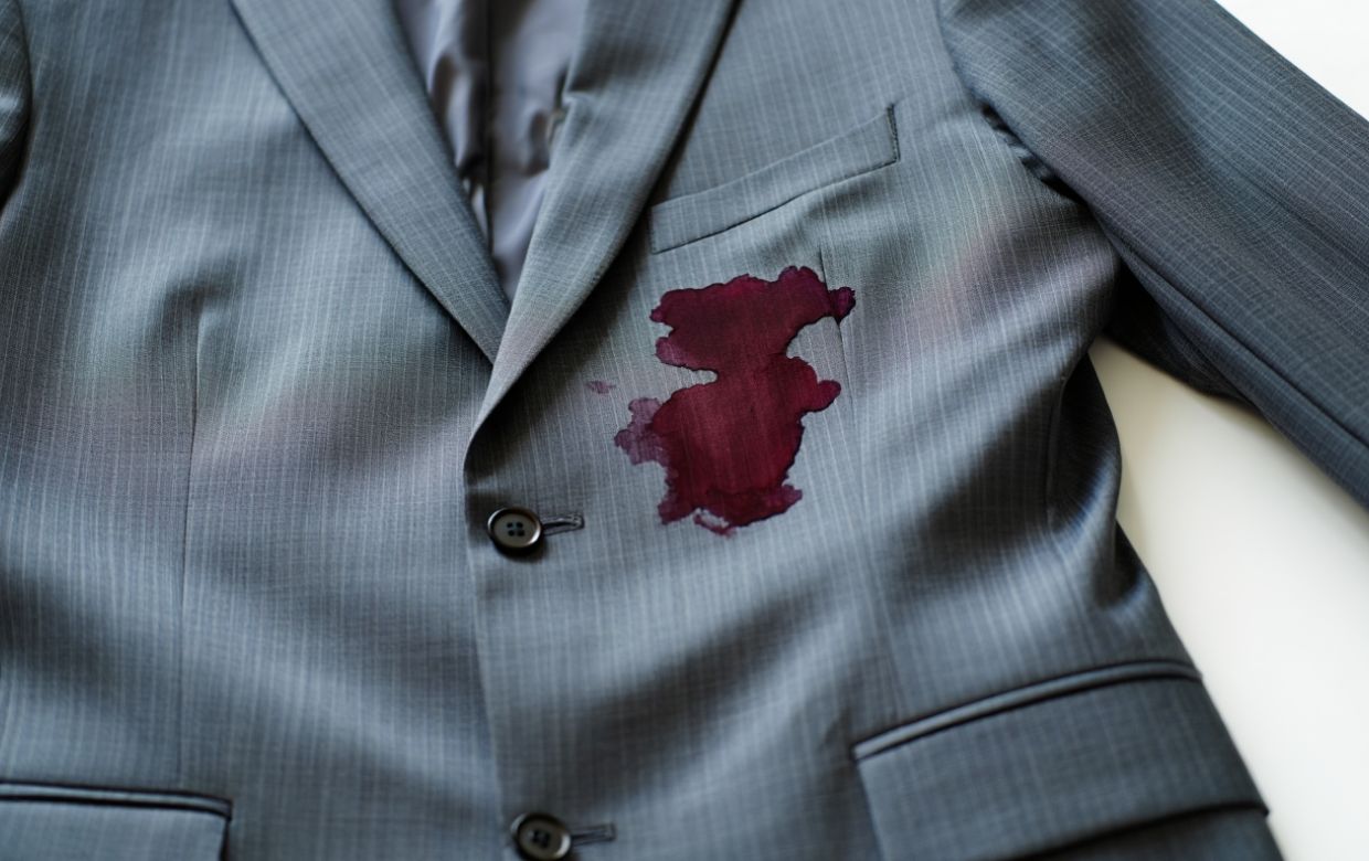 tache sur un costume